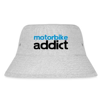 motorbike addict - Stanley/Stella Recycled Bucket Hat - heather grey - Front