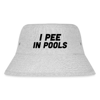 I pee in Pools - Stanley/Stella recycelter Bucket Hat - Grau meliert - Vorne