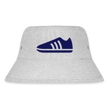 Ein blauer Sportschuh - Stanley/Stella recycelter Bucket Hat - Grau meliert - Vorne