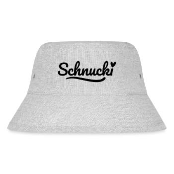 Schnucki Schrift Herz - Stanley/Stella recycelter Bucket Hat - Grau meliert - Vorne