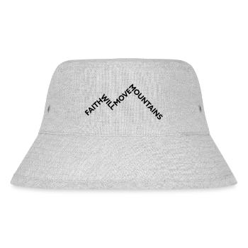 Faith will move Mountains - Stanley/Stella recycelter Bucket Hat - Grau meliert - Vorne