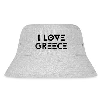 I LOVE GREECE - Stanley/Stella Recycled Bucket Hat - heather grey - Front