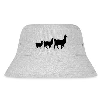 lama family - Stanley/Stella recycelter Bucket Hat - Grau meliert - Vorne