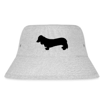 dackel - Stanley/Stella recycelter Bucket Hat - Grau meliert - Vorne