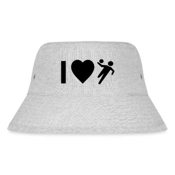 Cool "I Love Handball" design for him and her - Stanley/Stella Recycled Bucket Hat - heather grey - Front