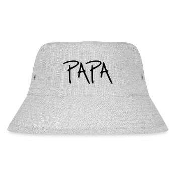 Papa - Stanley/Stella recycelter Bucket Hat - Grau meliert - Vorne