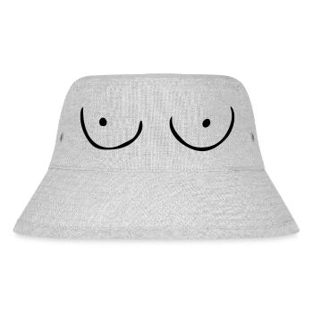 Titten - Stanley/Stella recycelter Bucket Hat - Grau meliert - Vorne