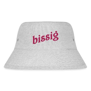 bissig - Stanley/Stella recycelter Bucket Hat - Grau meliert - Vorne