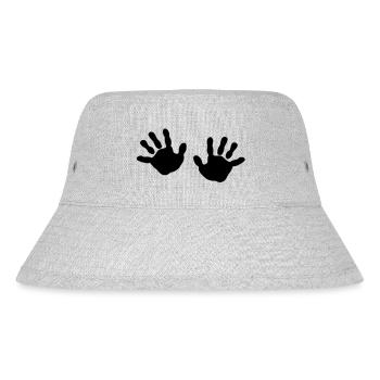 baby - hands - handprint - Stanley/Stella Recycled Bucket Hat - heather grey - Front