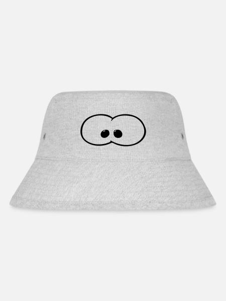 Augen - Stanley/Stella recycelter Bucket Hat - Grau meliert