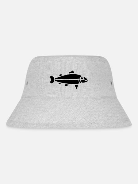 "Celtic" Fish - Stanley/Stella Recycled Bucket Hat - heather grey