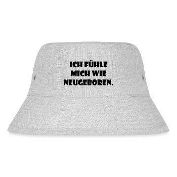 Wie neugeboren. - Stanley/Stella recycelter Bucket Hat - Grau meliert - Vorne