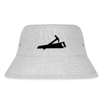 hammer_säge - Stanley/Stella recycelter Bucket Hat - Grau meliert - Vorne