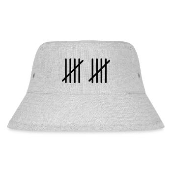 10_stripes - Stanley/Stella recycelter Bucket Hat - Grau meliert - Vorne