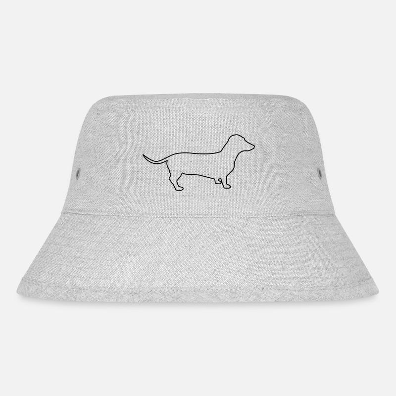 dackel konturen 1 - Stanley/Stella recycelter Bucket Hat - Grau meliert