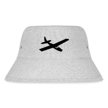 flugzeug - Stanley/Stella recycelter Bucket Hat - Grau meliert - Vorne
