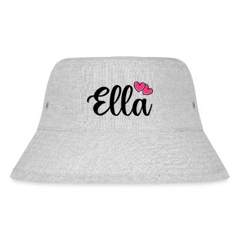 ella name - Stanley/Stella recycelter Bucket Hat - Grau meliert - Vorne