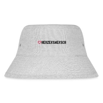 Herzensmensch Herz - Stanley/Stella recycelter Bucket Hat - Grau meliert - Vorne