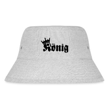 König - Stanley/Stella recycelter Bucket Hat - Grau meliert - Vorne