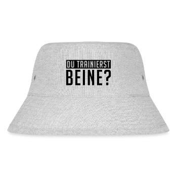 du_trainierst_beine_ry1 - Stanley/Stella recycelter Bucket Hat - Grau meliert - Vorne