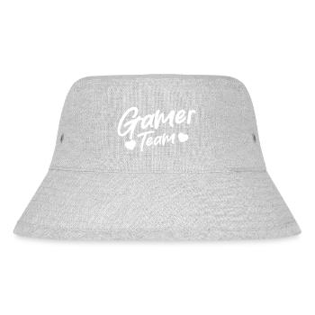 Gamer Team Herz Liebe - Stanley/Stella recycelter Bucket Hat - Grau meliert - Vorne