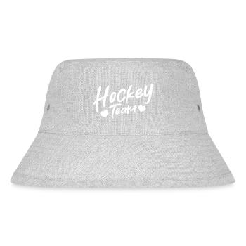 Hockey Team Heart Love - Stanley/Stella Recycled Bucket Hat - heather grey - Front