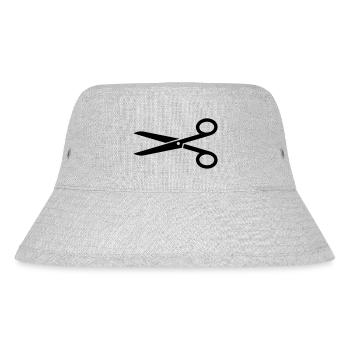 Schere - Stanley/Stella recycelter Bucket Hat - Grau meliert - Vorne