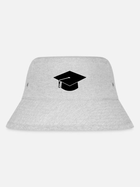 Doktor Akademiker Mütze - Stanley/Stella recycelter Bucket Hat - Grau meliert