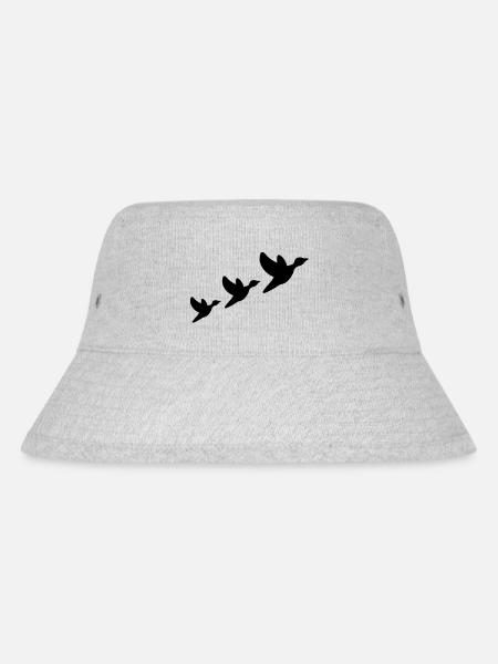 ducks - Stanley/Stella Recycled Bucket Hat - heather grey