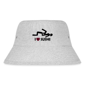 i love sushi - Stanley/Stella recycelter Bucket Hat - Grau meliert - Vorne