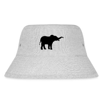 Elefant cool Silhouette Design - Stanley/Stella recycelter Bucket Hat - Grau meliert - Vorne