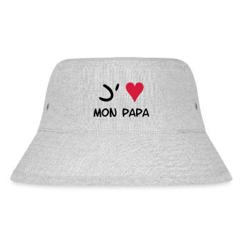 J'aime mon papa! - Stanley/Stella Recycled Bucket Hat - heather grey - Front