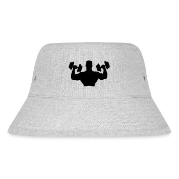 Muscle Man Training - Stanley/Stella Recycled Bucket Hat - heather grey - Front