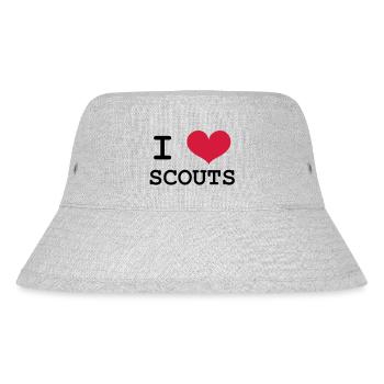I Love Scouts - Stanley/Stella recycelter Bucket Hat - Grau meliert - Vorne
