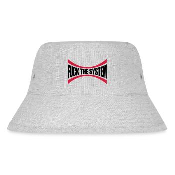 Logo Fuck the system - Stanley/Stella recycelter Bucket Hat - Grau meliert - Vorne