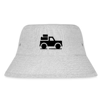 Truck Pickup SUV Icon Minimal Icon Vector - Stanley/Stella Recycled Bucket Hat - heather grey - Front
