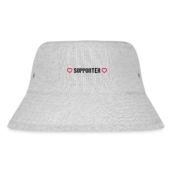 Supporter Heart - Stanley/Stella Recycled Bucket Hat - heather grey - Front