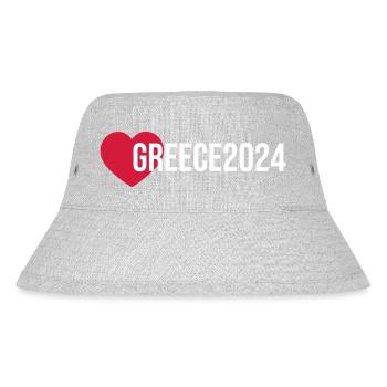 Greece 2024 Heart Holidays - Stanley/Stella Recycled Bucket Hat - heather grey - Front