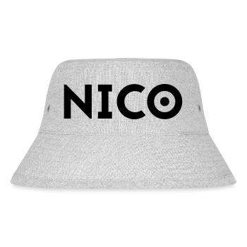 Vorname Nico - Stanley/Stella recycelter Bucket Hat - Grau meliert - Vorne
