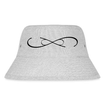 personalized double infinity icon with name - Stanley/Stella Recycled Bucket Hat - heather grey - Front