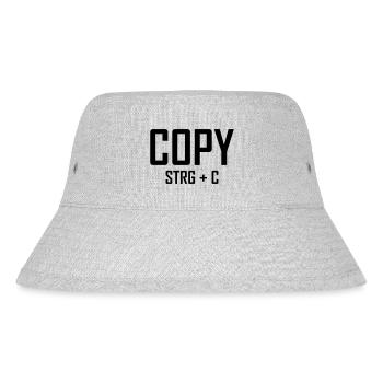 Copy Strg C - Vater Sohn Shirt - Stanley/Stella recycelter Bucket Hat - Grau meliert - Vorne