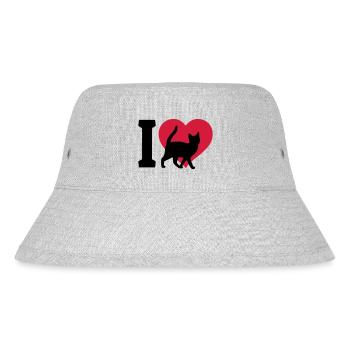 I love cats - Bob recyclé Stanley/Stella - gris chiné - Devant