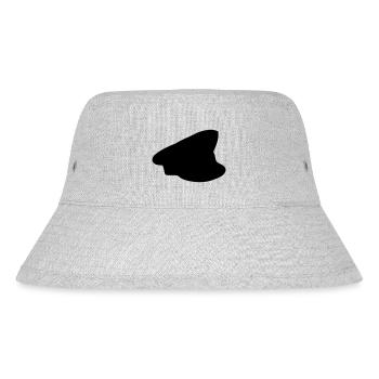 Polizei Mütze - Stanley/Stella recycelter Bucket Hat - Grau meliert - Vorne