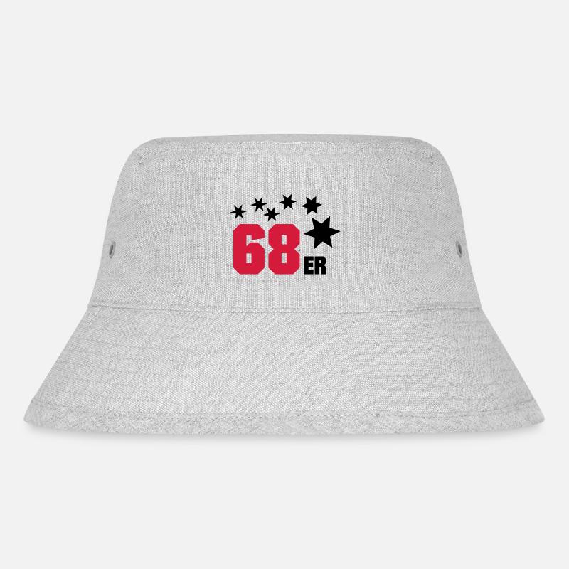 68er - Stanley/Stella recycelter Bucket Hat - Grau meliert