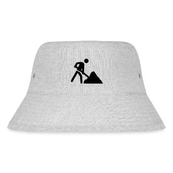 baustelle icon - Stanley/Stella recycelter Bucket Hat - Grau meliert - Vorne