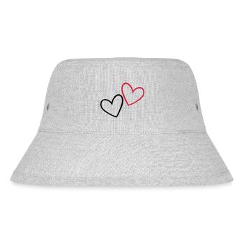 Cœurs Amour - Bob recyclé Stanley/Stella - gris chiné - Devant