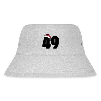 49 Zahl Weihnachten - Stanley/Stella recycelter Bucket Hat - Grau meliert - Vorne
