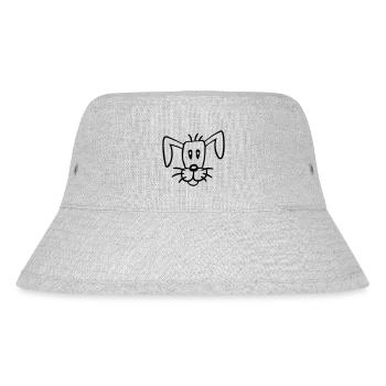 Hund Gesicht Kleiner Glücklicher Welpe Haustier - Stanley/Stella recycelter Bucket Hat - Grau meliert - Vorne