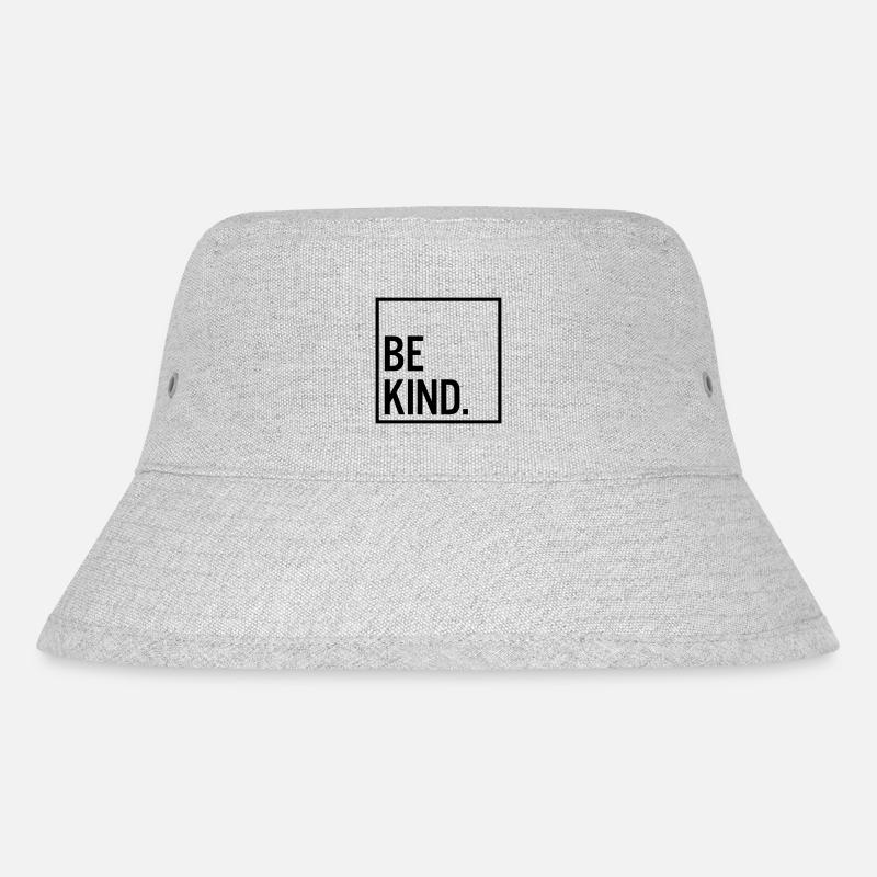 Be kind. - Stanley/Stella recycelter Bucket Hat - Grau meliert