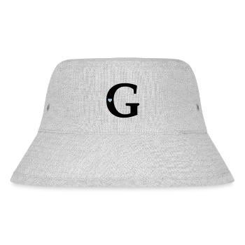 Buchstabe G Anfangsbuchstabe - Stanley/Stella recycelter Bucket Hat - Grau meliert - Vorne